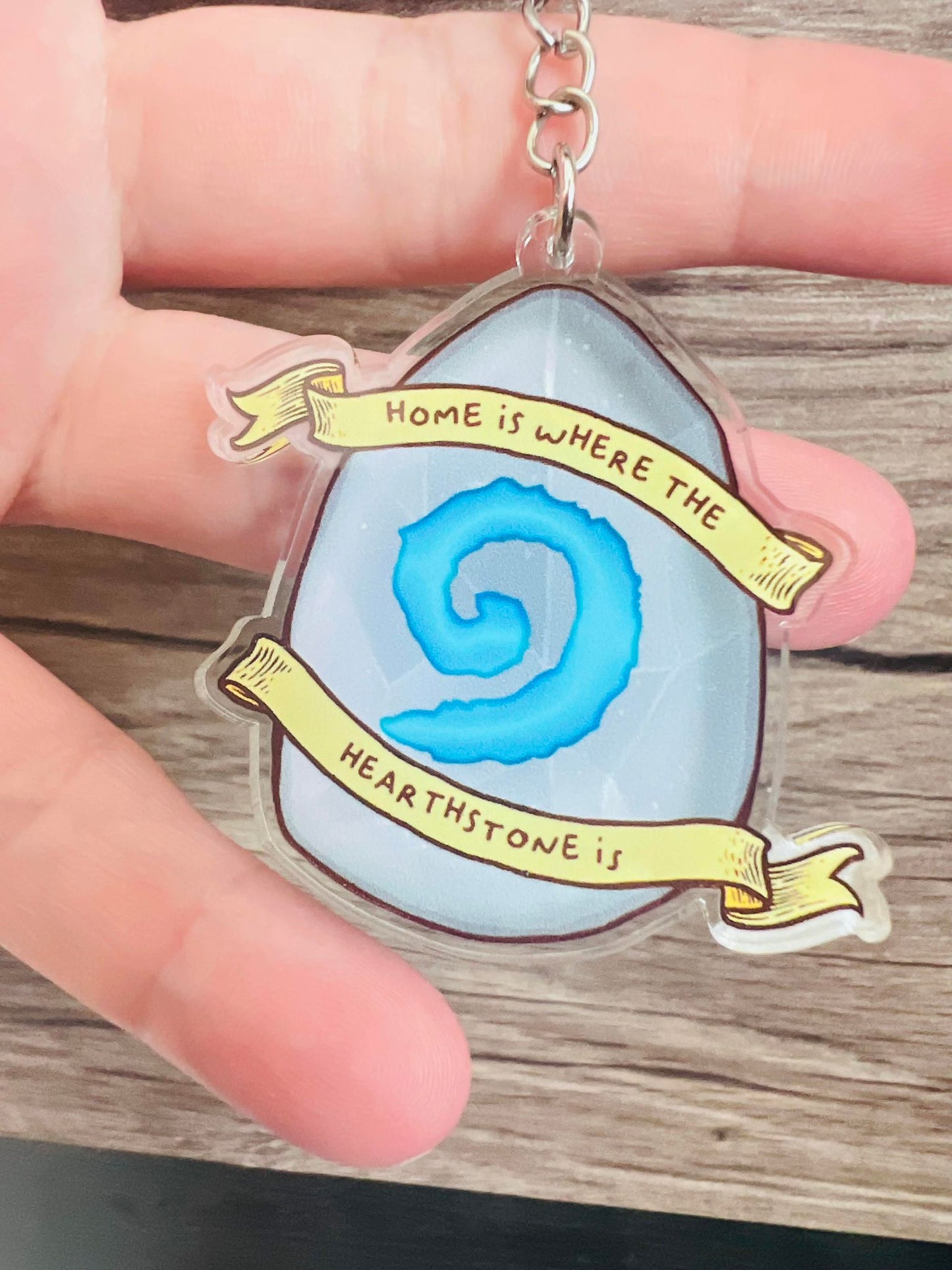 home is where the hearthstone is keychain