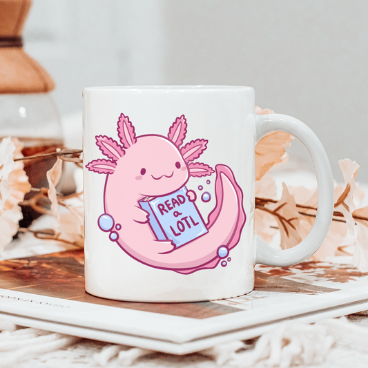 Readalotl - Cute Axolotl Bookish Mug