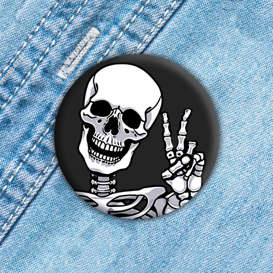 Skeleton Peace 1.5" Button/Magnet