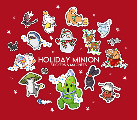 FFXIV Holiday Minion Sticker or Magnet Pack